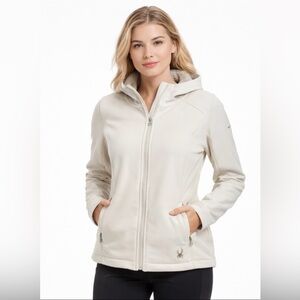 Spyder Sherpa Lined Softshell Jacket XL Cream Ski Resort Outdoor